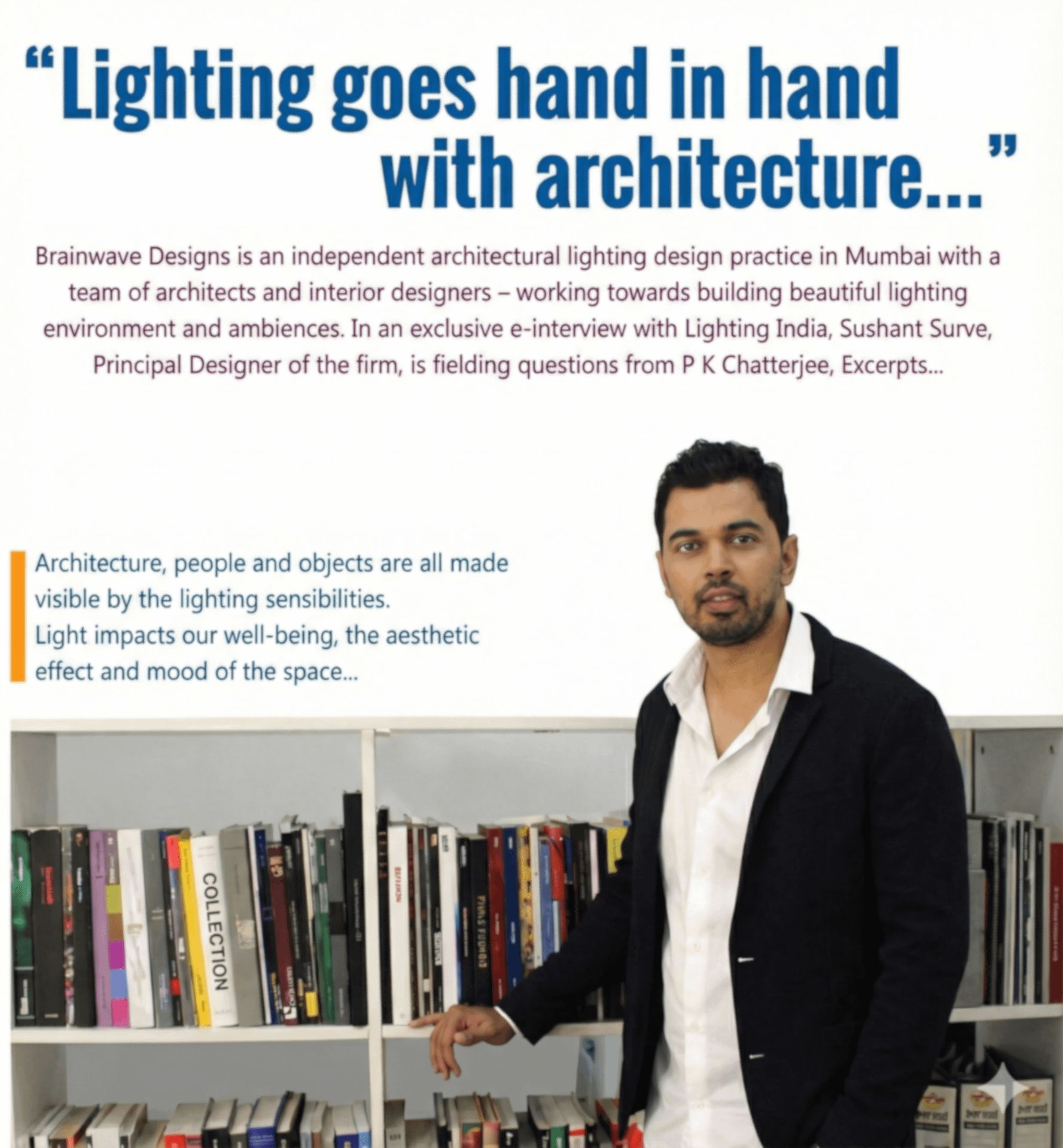 Sushant Surve — Founder & Principal Lighting Designer 3.1